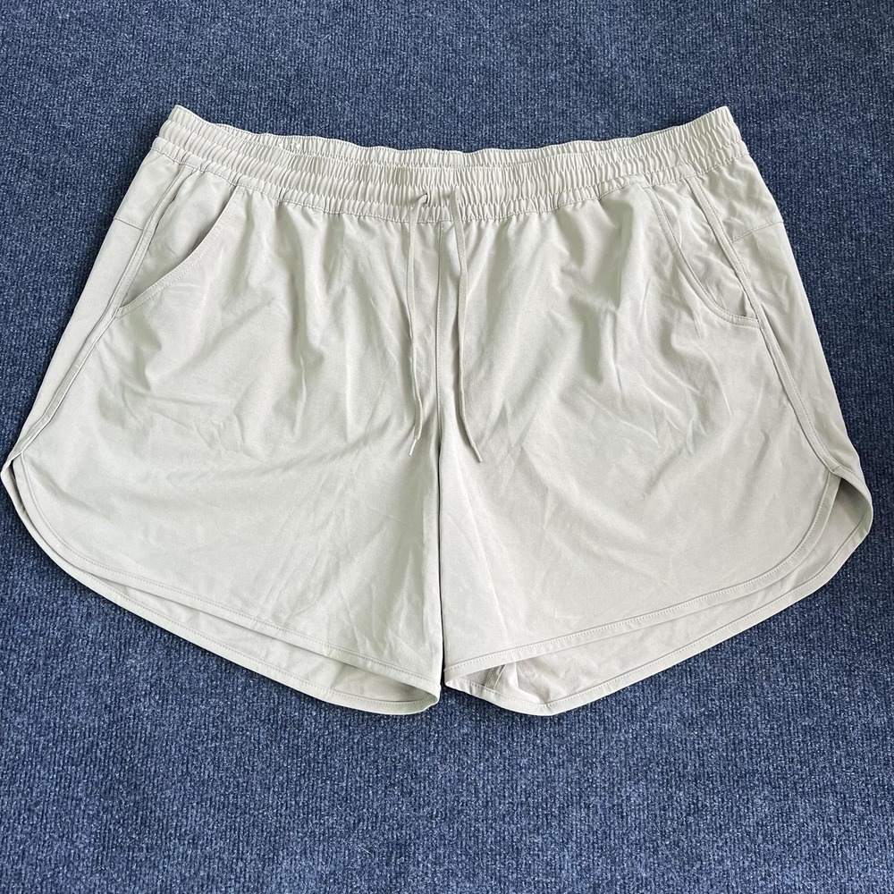 Columbia Shorts Womens 2XL Beige Stretch Lined Athletic Hiking Quick Dry Running